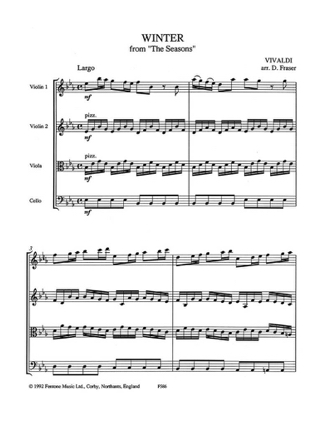Winter from The four seasons - String Quartet - VIVALDI - Partition